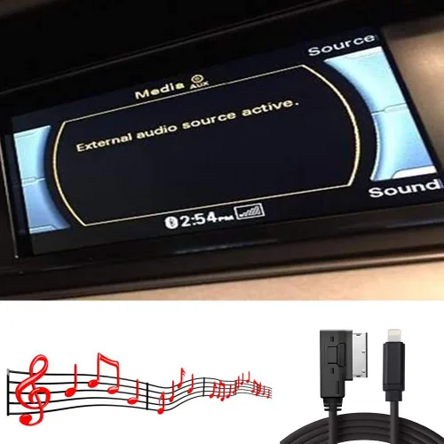 Vista 3 de Cable auxiliar AMI MMI compatible con Audi A3/A4/A5/A6/A7/A8/S4/S6/S8/Q5/Q7/R8/TT 2011-2016 con sistema MMI 3G
