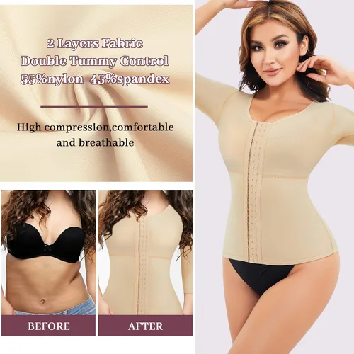 Vista 5 de RDSIANE Fajas adelgazantes para adelgazar la cintura con control de abdomen Body Shaper Cintura Trainer Body Body con compresión de brazos