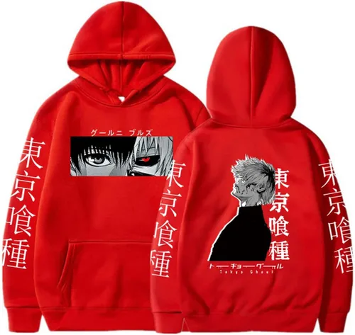 Vista 6 de Symish Anime - Sudadera con capucha unisex de Ken Kaneki con estampado 3D