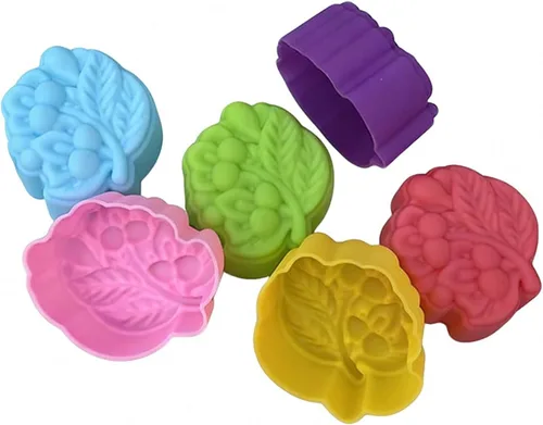 Vista 26 de 36 PCS Moldes para Hornear en Forma de Flor de Silicona Grado Alimenticio Antiadherente Mini Bandejas para Cupcakes, Pudines, Chocolates