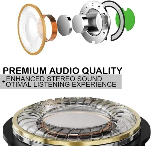 Vista 2 de Auriculares con cable con micrófono, Boost+ Premium Earphones Control de Volumen Barra deslizante con puerto de 0.138 in para PC, tabletas
