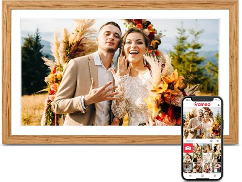Vista 10 de Frameo Digital Frame WiFi, marco digital de 15.6 pulgadas pantalla grande Negro