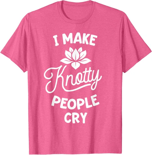 Vista 38 de Camiseta divertida de terapia de masaje I Make Knotty People Cry, Negro, S