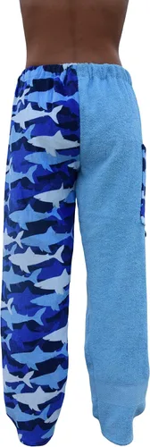 Vista 3 de Pantalones de toalla para nadadores - Pantalones de toalla de rizo de algodón - Cobertura de playa - Ropa de resort - Ropa de baño