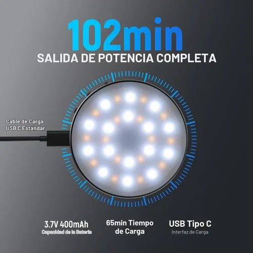 Vista 5 de NEEWER Luz magnética para selfie de nivel de entrada compatible con MagSafe iPhone, 1 W, clip de metal LED, anillo de iluminación de relleno