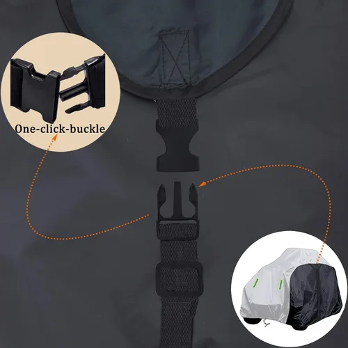 Vista 5 de Funda para tractor de césped, tela Oxford resistente e impermeable, fundas para cortacésped que se adapta a cubiertas de hasta 54 pulgadas, cubierta
