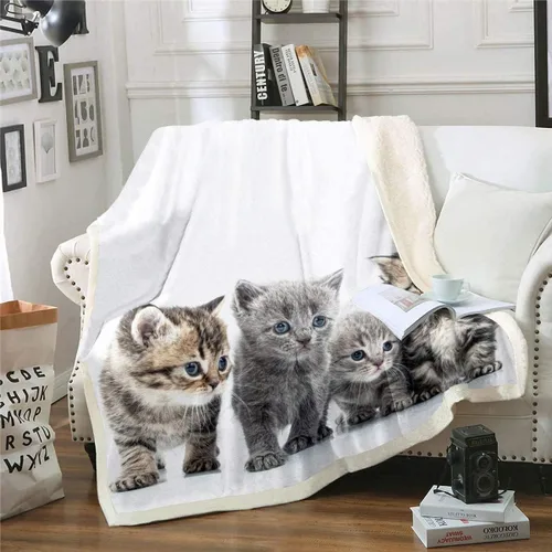 Vista 13 de Feelyou Butterfly Throw Blanket Butterflies Print Soft Fleece Sherpa Cozy Fuzzy Plush Warm Glitter Colorful Fuzzy Plush Throw Animal 40"x50" for Bed