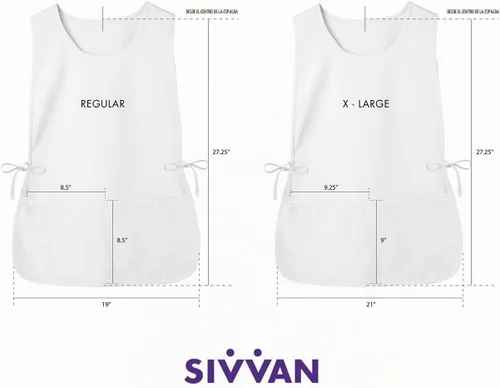 Vista 7 de Sivvan Delantal unisex - Delantal Cobbler Paquete de 3 Negro