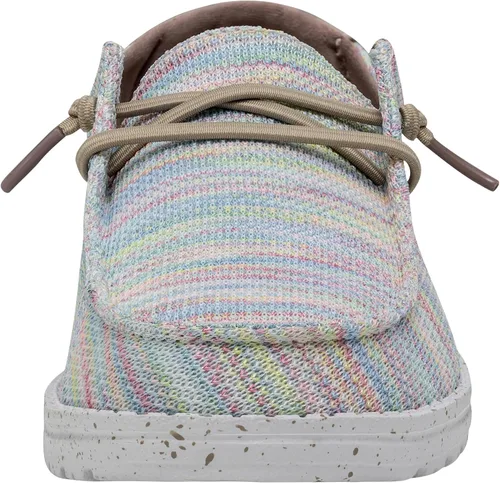 Vista 5 de Hey Dude Wendy Chambray - Zapatos para mujer, mocasines con cordones para mujer, cómodos y ligeros Aurora Blanco 2