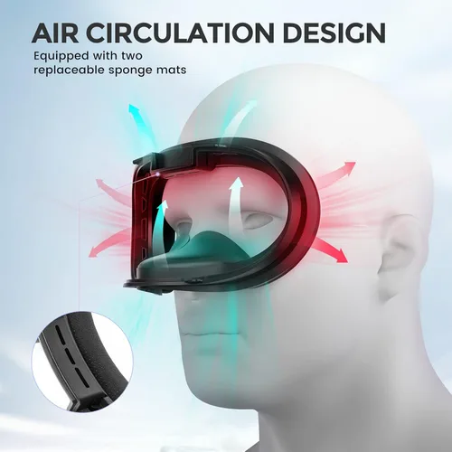 Vista 3 de XROS VR Upgraded Face Cushion Compatible with Oculus Quest 2, Two Soft Facial Interface Foam Replacement, Air-Circulation Design Face Cover Foam Pad
