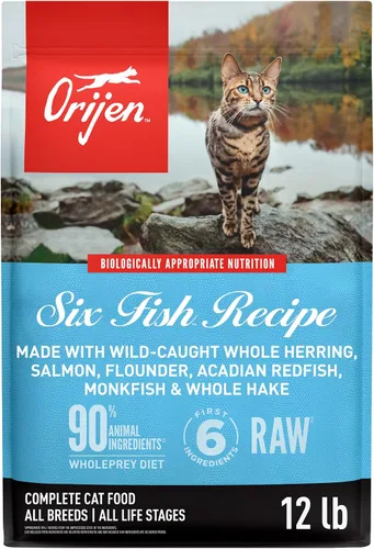 Vista 11 de ORIJEN Fit & Trim - Comida seca para gatos sin granos, altas proteínas, premium, bolsa de 4 libras