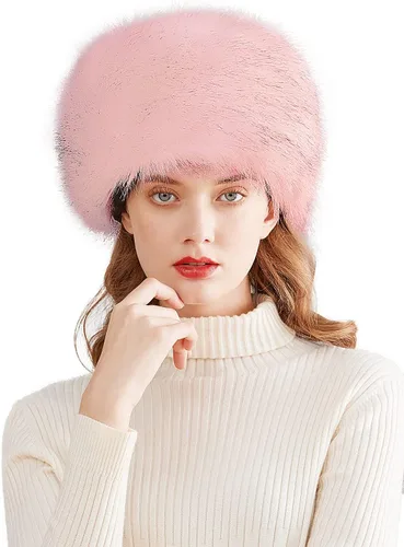 Vista 13 de Lovful Sombrero de invierno para mujer, de piel sintética, estilo cosaco ruso, sombrero de abrigo de invierno