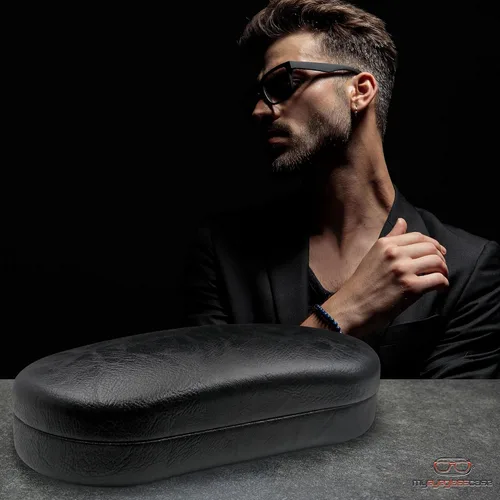 Vista 2 de MyEyglassCase - Funda rígida para lentes de sol con bolsa suave y tela