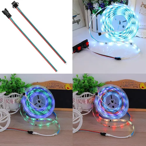 Vista 6 de SUPERNIGHT Conector de tira LED de 3 pines para luces WS2811 WS2812 WS2812B SK6812, 7 pares de cables de enchufe macho hembra JST SM, 5 conectores