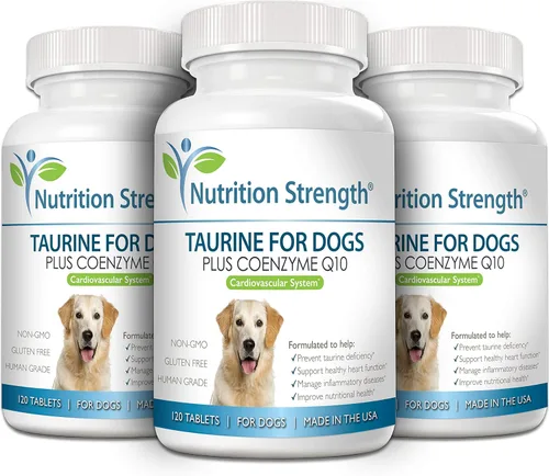 Vista 5 de Taurina para perros, apoyo para una función cardíaca saludable, resiste enfermedades inflamatorias, con coenzima Q10 para ayudar a controlar