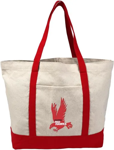 Vista 58 de Campus Lab Bolsa de lona con logotipo primario colegiado con bolsillo externo, bolsa de hombro reutilizable para ir de compras, playa Águilas A&m