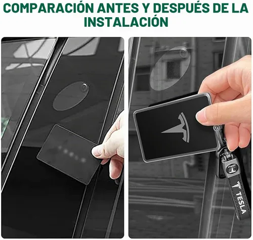 Vista 4 de Key Card Holder Case Compatible with Tesla Model 3 Y X S Key Protector Cover Accessories Decor Trim Gifts