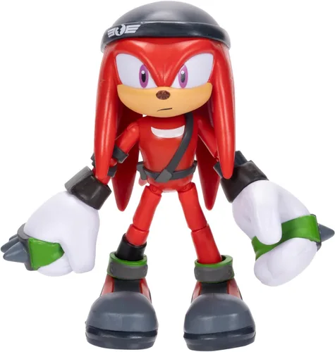 Vista 2 de Sonic The Hedgehog Prime Knuckles de 5 pulgadas - Figura de acción de New Yoke City con 13 puntos de articulación. A partir de 3 años