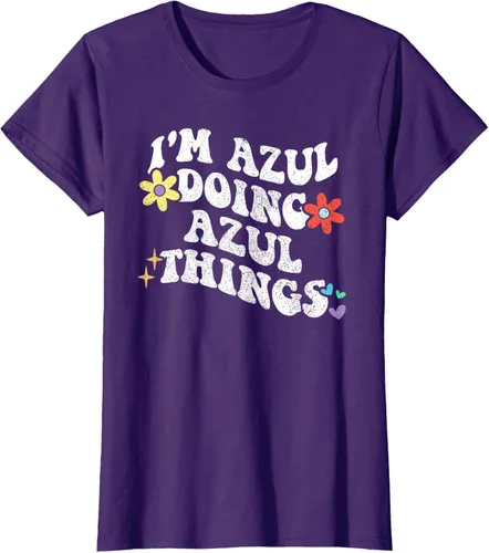 Vista 13 de Retro Groovy Im AZUL Doing AZUL Things - Camiseta divertida para el día de la madre, Negro