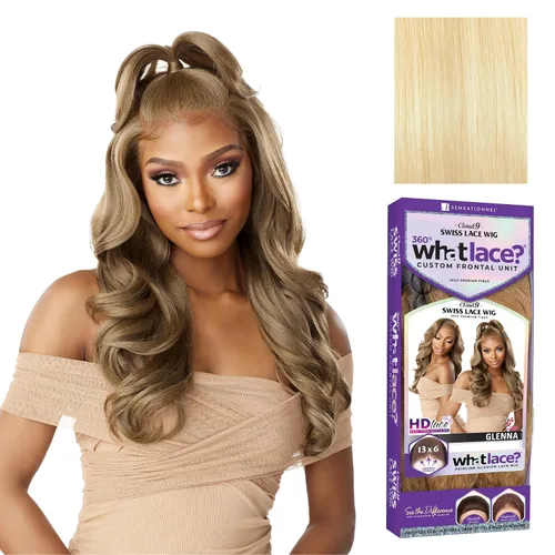 Vista 9 de Sensationnel What Lace - Peluca Glenna de 13 x 6 pulgadas, 1 JETBLACK