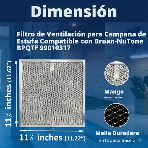 Vista 2 de 99010317 BPQTF 99010317 - Filtro de ventilación para Broan-NuTone QT2000