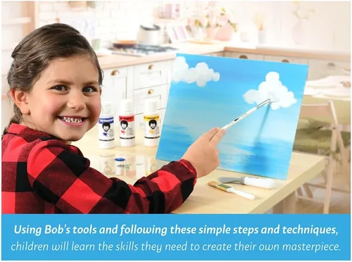 Vista 5 de Bob Ross para niños: Lecciones felices en una caja