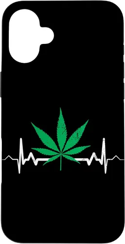 Vista 23 de Weed Heartbeat Pot Cannabis Leaf Marijuana 420 Stoner Gift Case for iPhone 17