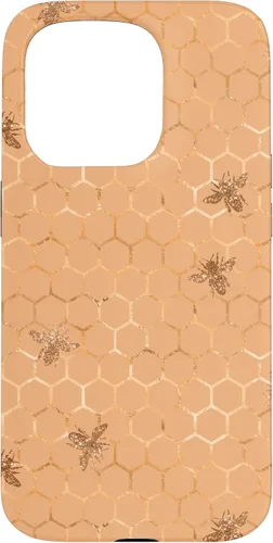 Vista 14 de Honey Comb Honey Bee Pretty Garden - Carcasa para iPhone 17