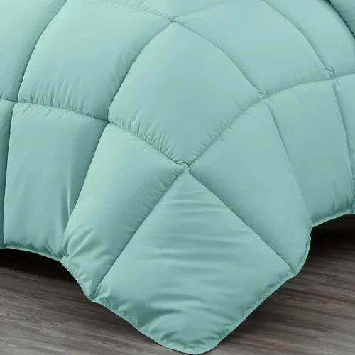 Vista 4 de Chezmoi Collection Edredón Alternativo de Plumón para Todas las Estaciones Tamaño King - Relleno de Microfibra Afelpada - Acolchado con Puntada