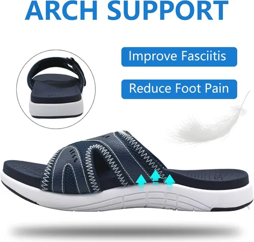 Vista 3 de COFACE Sandalias de recuperación deportiva para hombre, fascitis plantar, suaves, ligeras, ortopédicas