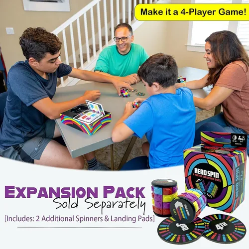 Vista 6 de Project Genius Juego Head Spin – Noche de juegos familiares, Fidget Spinners, 200 tarjetas de rompecabezas de lógica, a partir de 8 años, juego