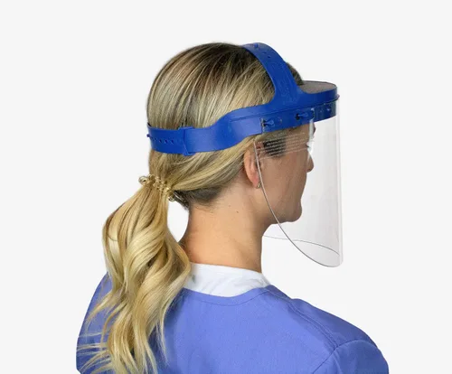 Vista 13 de Suncast Commercial Protectores faciales transparentes de ajuste universal de longitud completa con arnés ajustable (paquete de 4)