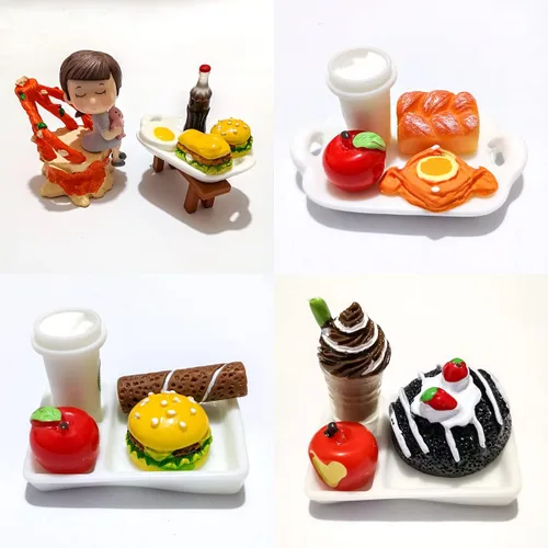 Vista 3 de Botellas en miniatura de bebida de comida para jugar al juego de cocina (10 botellas + 10 comidas (aleatorias))