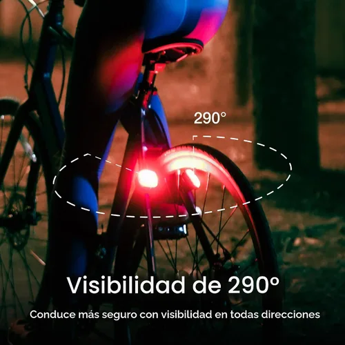 Vista 4 de Lumos Firefly - Sistema de luz inteligente para bicicleta, sincronización de luz LED delantera y trasera, brillo personalizado, patrón de flash