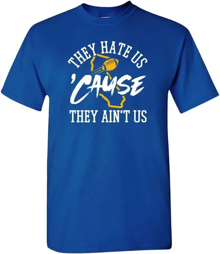 Vista 33 de Xtreme Apparrel They Hate Us 'Cause They Ain't Us Men's T-Shirt for Football Fans Arizona - Camisa negra