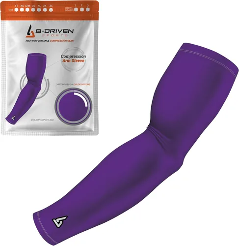 Vista 29 de B-Driven Sports Manga de Compresión Pro-Fit para Brazo - Deportes Atléticos Baloncesto, Fútbol, Sóftbol, Carrera, Juegos, - nan (1 unidad)