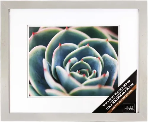 Vista 5 de Studio Décor® - Marco de pared gris con paspartú doble
