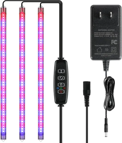 Vista 20 de iPower - Lámpara LED de crecimiento con espectro completo para plantas de interior, cuello de cisne ajustable, 2/3 modos de luz y 5/10 niveles