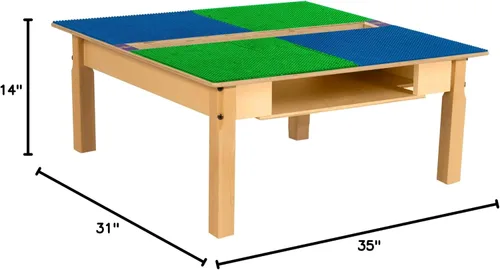 Vista 2 de Mesa DUPLO con canal y estante