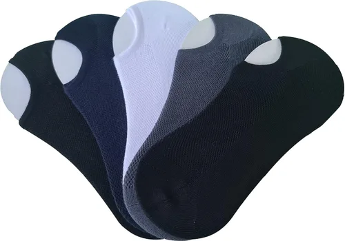 Vista 6 de Miza - Calcetines de bambú para mujer, 5 pares, corte bajo para tenis sin cordones