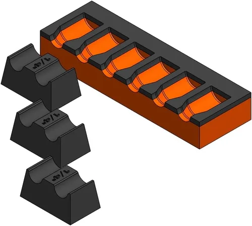 Vista 30 de MagAttach Organizadores de Extensión de Dados (1/2", Negro/Negro)