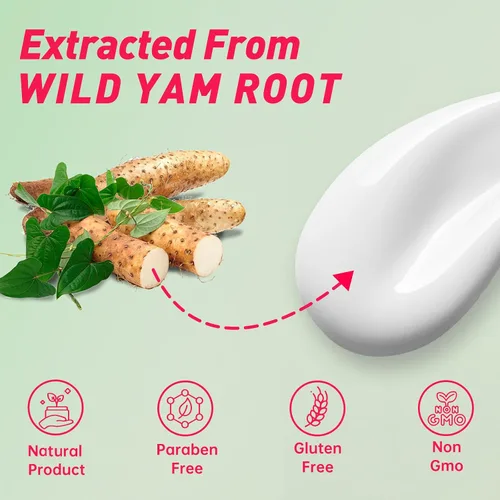 Vista 7 de Crema de ñame silvestre para rejuvenecimiento de la piel, fórmula natural con raíz de ñame silvestre, crema orgánica de ñame silvestre para suavizar