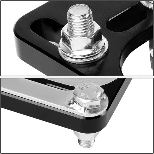 Vista 4 de DNA Motoring CBK-PLT-FM94-BK Placas delanteras ajustables +/- 2.5 Camber/Caster en espiral