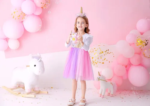 Vista 4 de Dxton - Vestido de invierno para niña de niño tutú vestidos de manga larga 2-8T