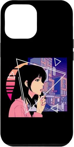 Vista 26 de Retro 80's Japanese Lofi Vaporwave Aesthetic Sad Anime Girl Case for iPhone 17