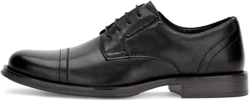 Vista 6 de DOCKERS Garfield - Zapatos de vestir para hombre, zapatos Oxford con punta de casquillo Negro