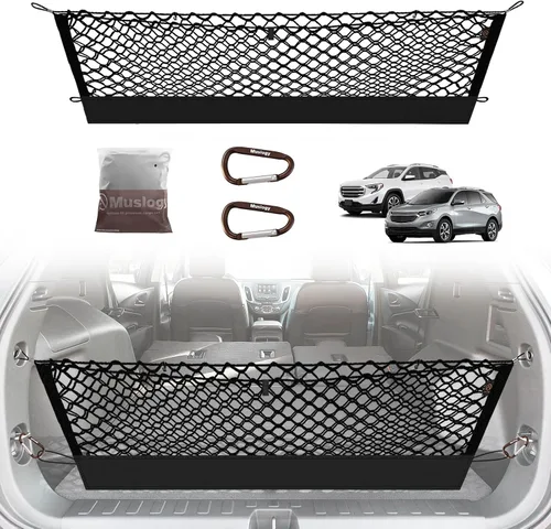 Vista 58 de Muslogy Red de carga para maletero estilo sobre compatible con accesorios Jeep Grand Cherokee L 2021-2024 2025, organizador de maletero de ajuste