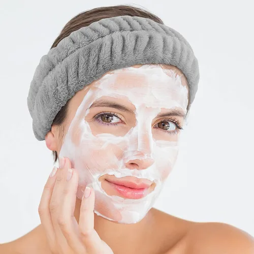 Vista 5 de YARIEW Juego de 9 diademas de spa y muñequeras, 3 piezas de maquillaje facial para lavado facial, diademas para la cabeza y 6 muñequeras para lavar