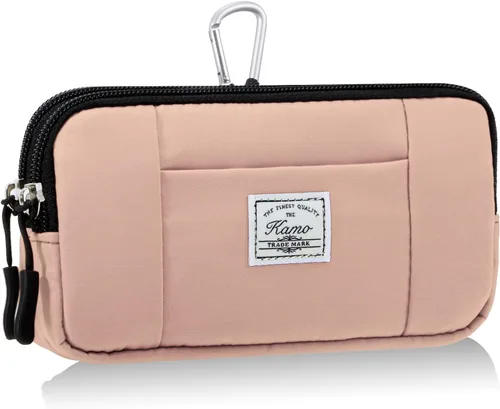 Vista 13 de KAMO Funda multiusos de lona horizontal para smartphone, funda para teléfono celular con asa para cinturón, bolsas de cinturón para mujeres, funda