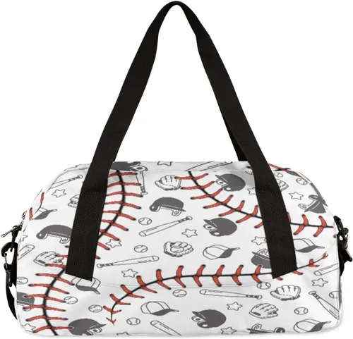 Vista 5 de Bolsa de lona para niños, bolsa de gimnasio deportiva para niños, niñas y adolescentes, bolsa de mano para el fin de semana, bolsa de viaje